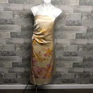 Strapless Banana Republic Silk midi dress Size 14